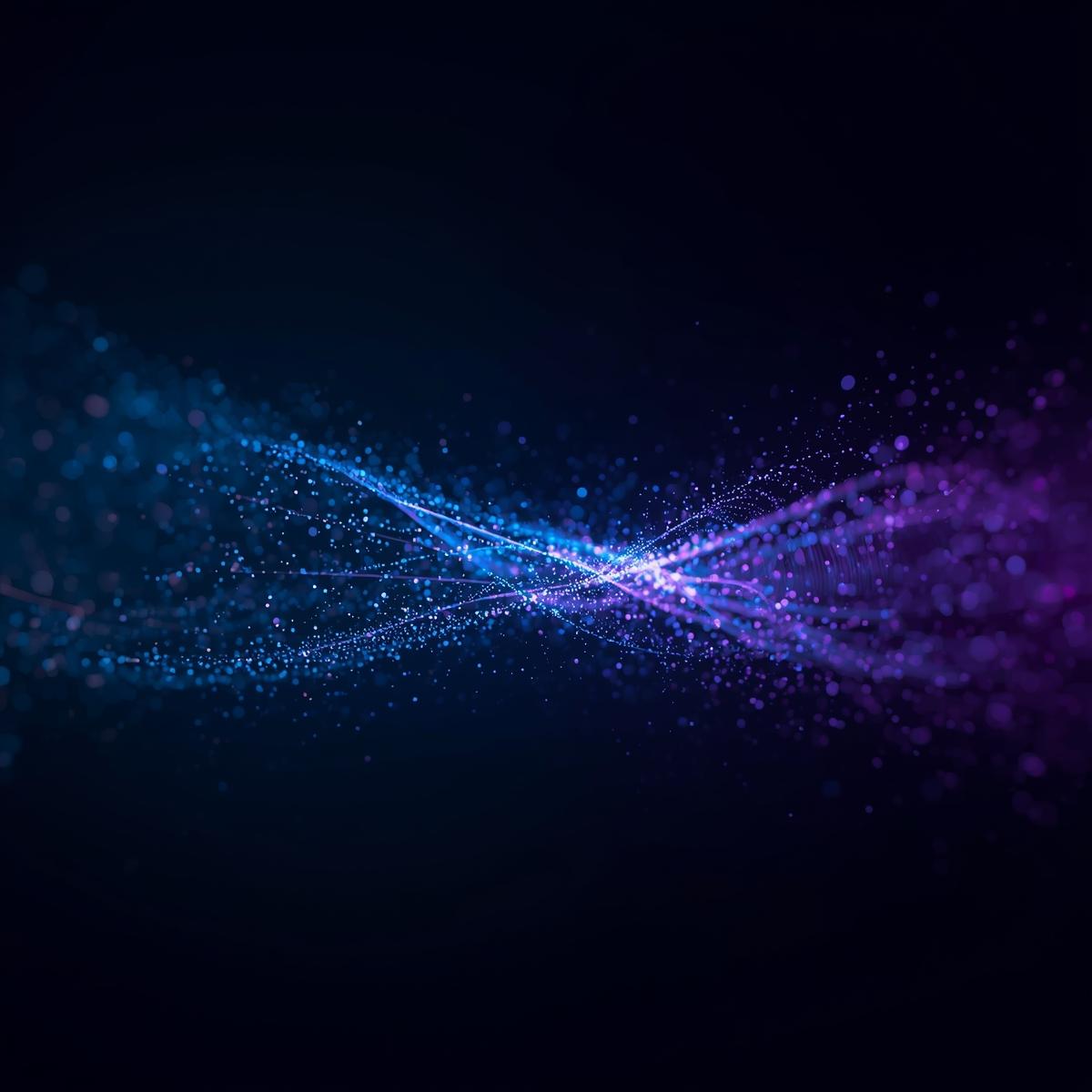 Generate an image of a website animated particles module or wordpress plugin